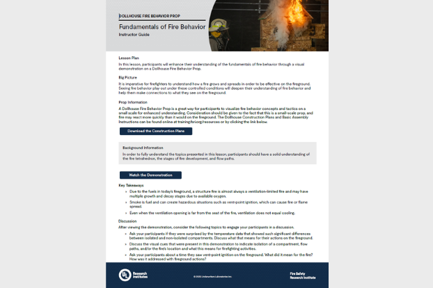 FSRI Fire Safety Research Institute | Training & Education