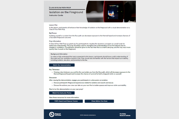 FSRI Fire Safety Research Institute | Training & Education