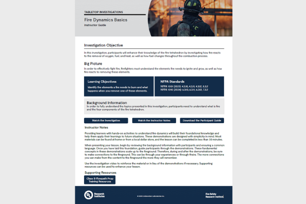 FSRI Fire Safety Research Institute | Training & Education