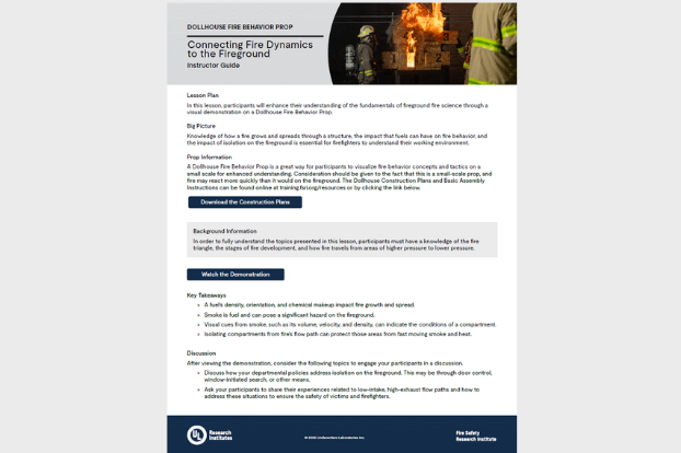FSRI Fire Safety Research Institute | Training & Education